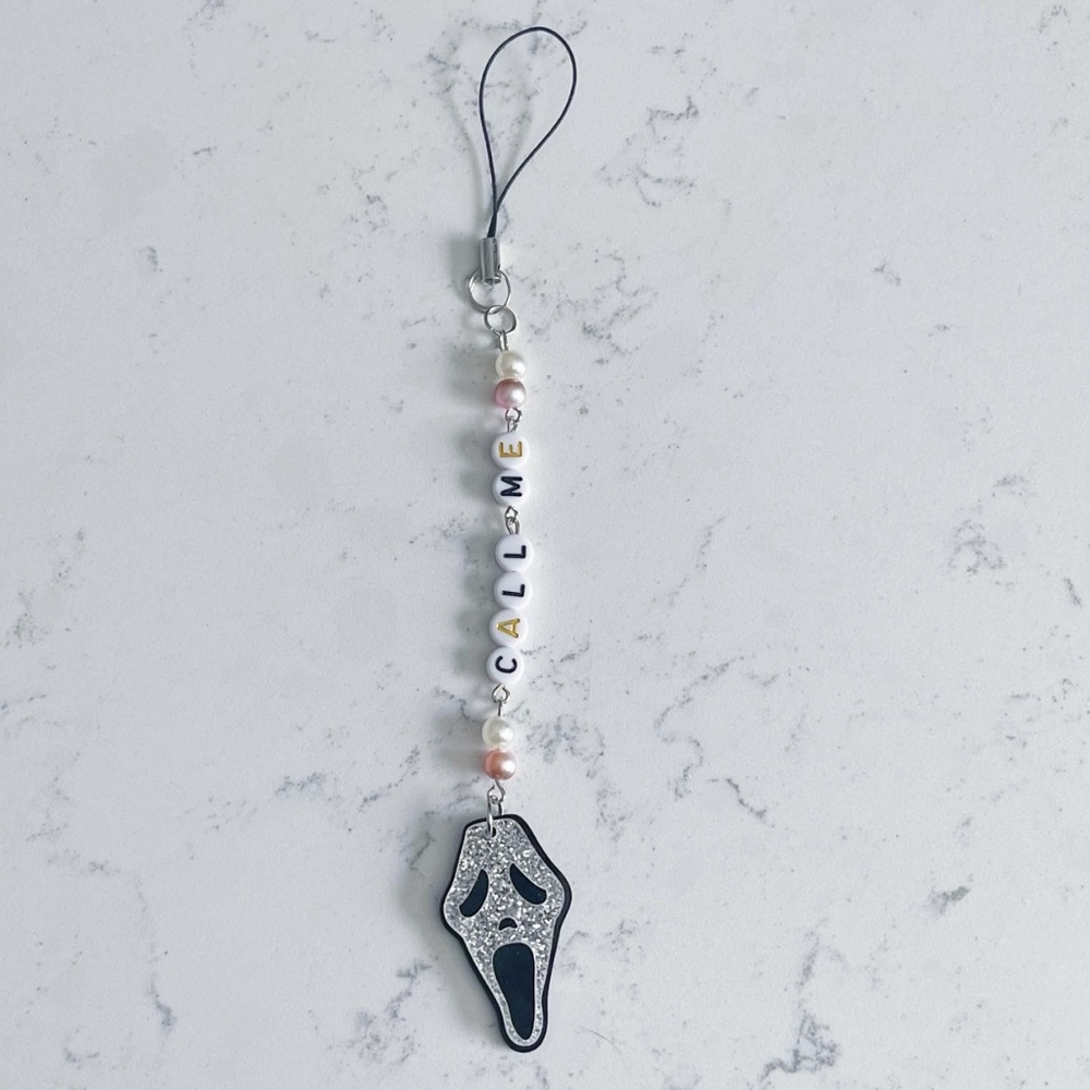 Ghost Face phone charm accessory 🖤